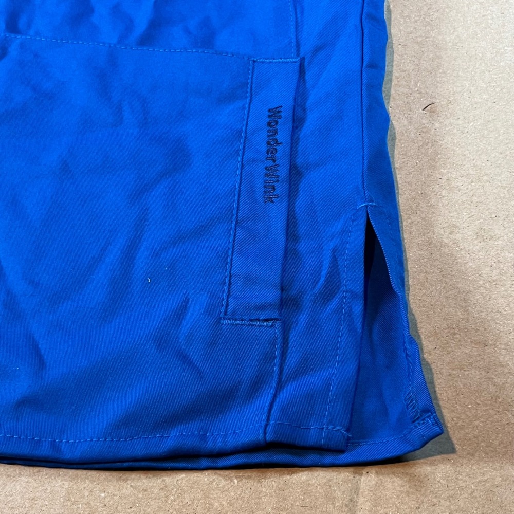WonderWink Pro Royal Blue Scrub Top Womens Small Modern Fit 6419 V-Neck Pocket - Picture 4 of 9